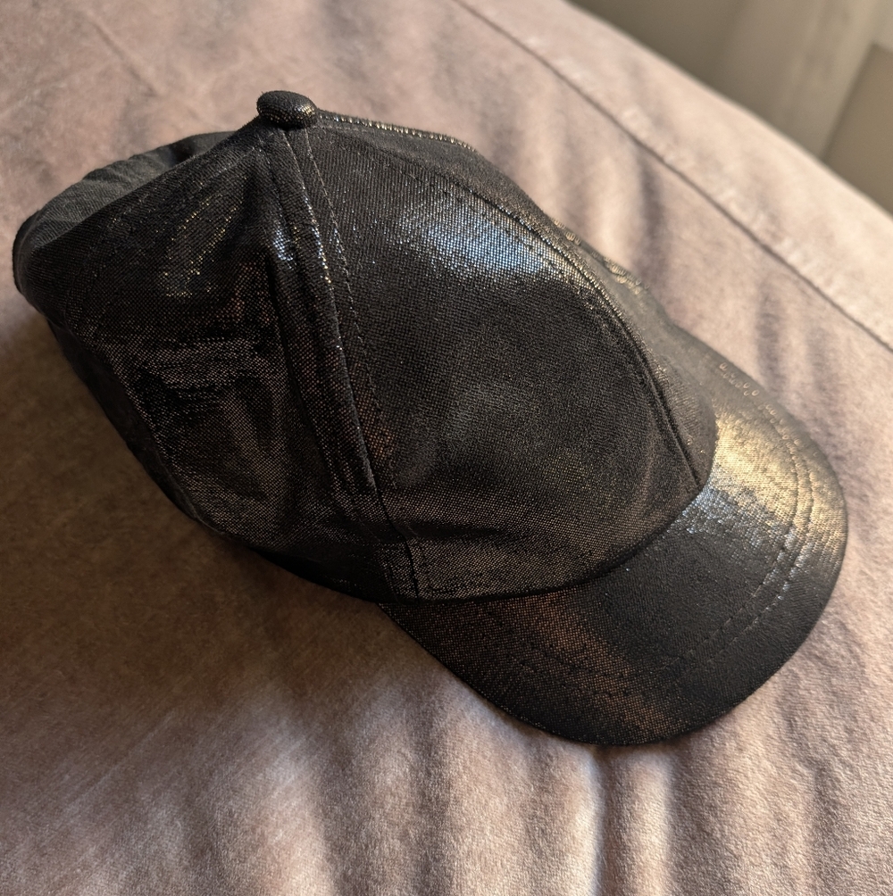 Metallic Black and Gold Baseball Cap